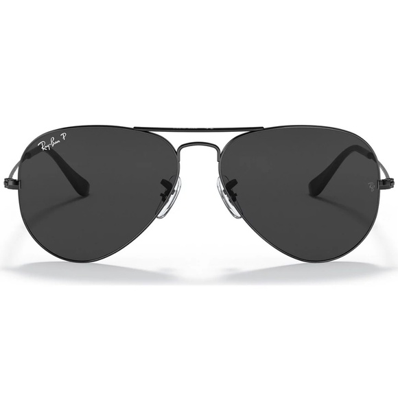 NEW Ray-Ban POLARIZED Black Metal Aviator Sunglasses For Men For Women (RB3025) - Picture 3 of 9